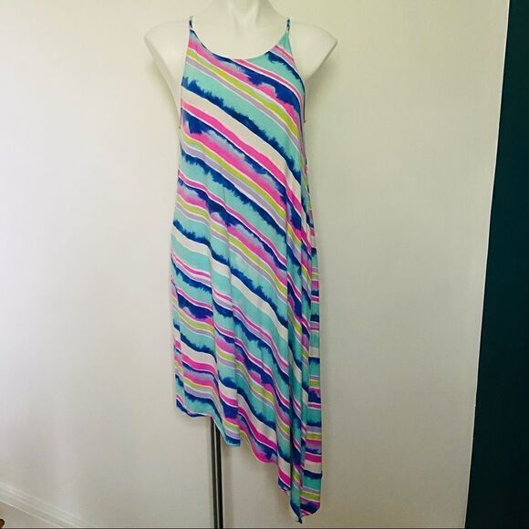 LP Watercolor Asymmetrical Tank Dress - Picture 1 of 13